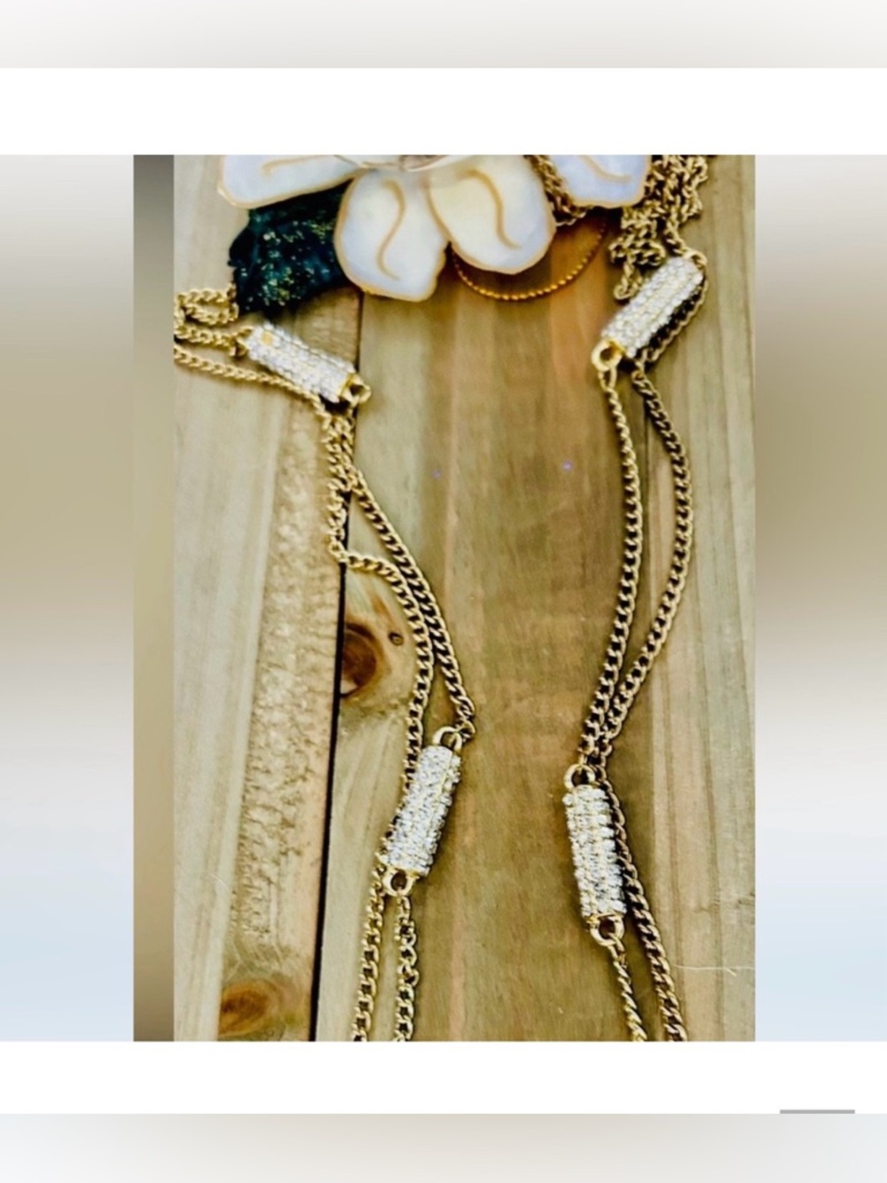 Cylindrical Rhinestone Tubed Necklace